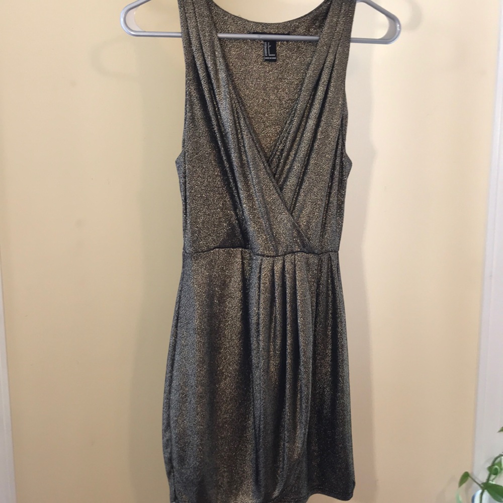 bronze gold party dress